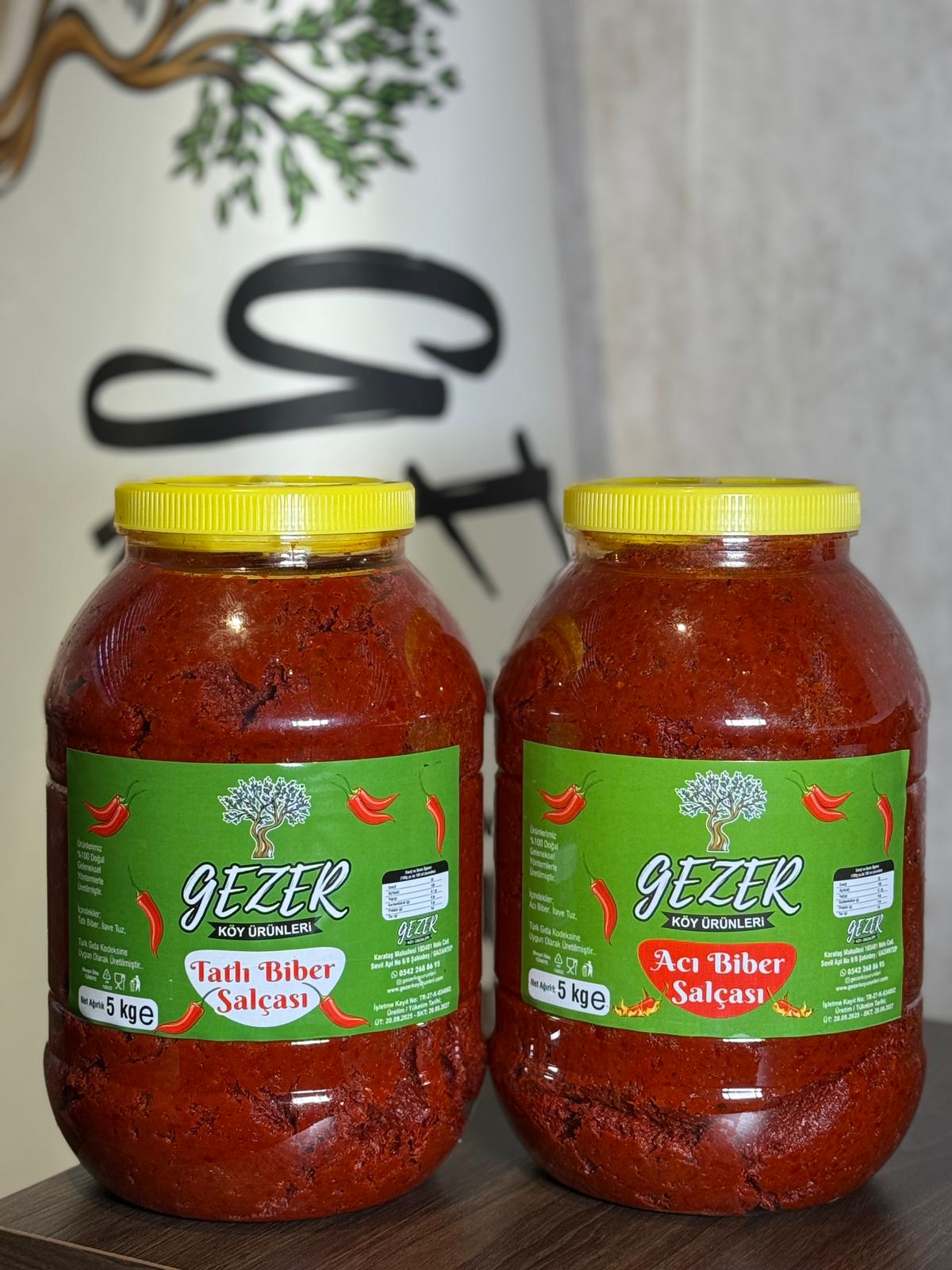 5 Kg Acı Biber Salçası-5 Kg Tatlı Biber Salçası